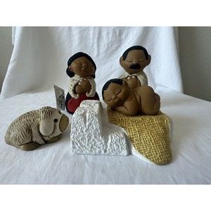 5 Piece Artisan Crafted Peruvian Nativity Scene Set